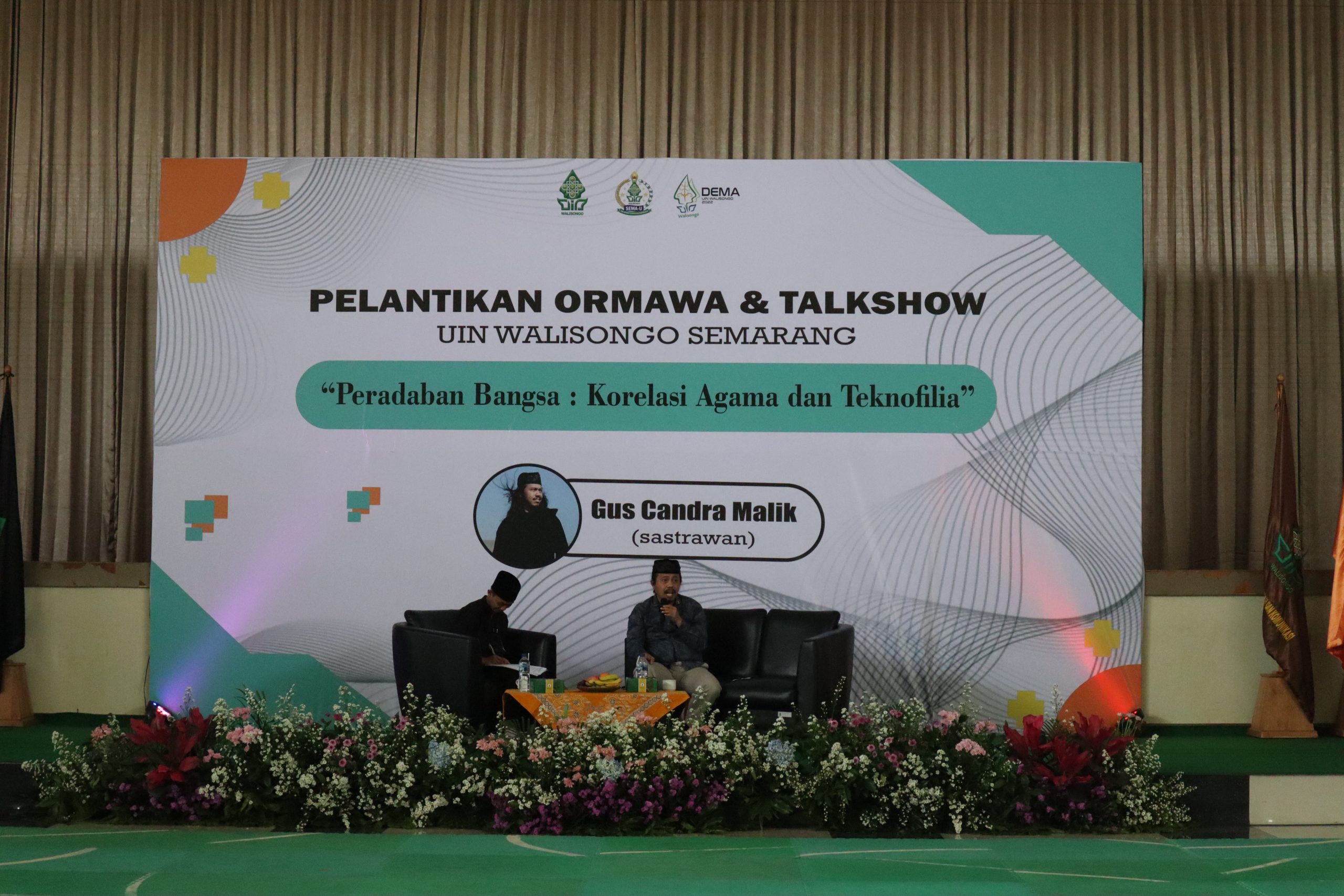 Talkshow bersama Gus Candra di Auditorium II Kampus 3. Jumat, 25/02/2022 (Amanat/Khasan)