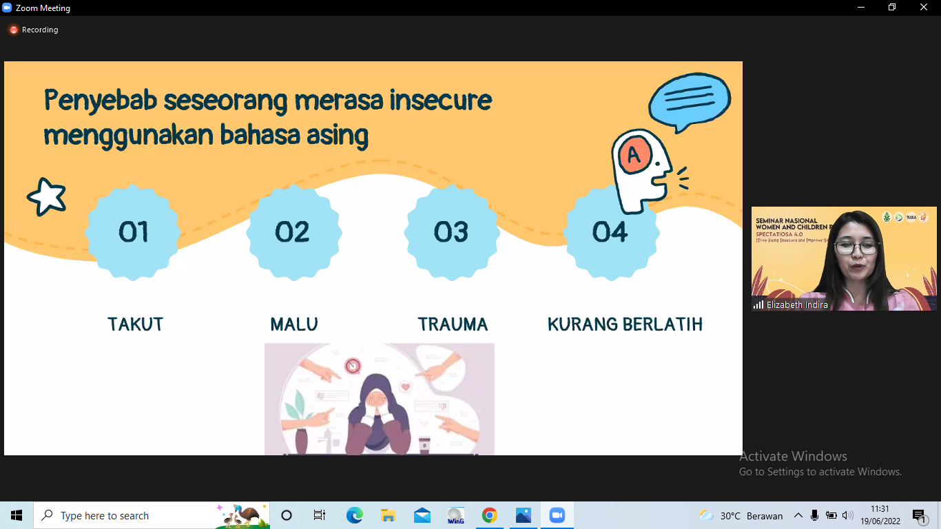 Elizabeth, UKM MASA