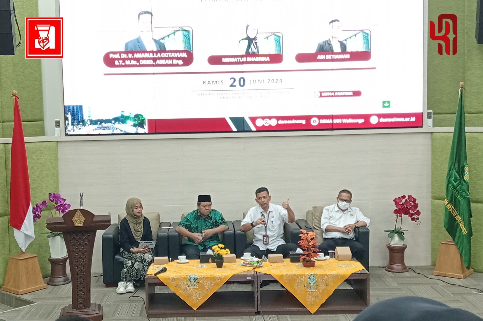 Wawasan kebangsaan, Urgensi wawasan kebangsaan, Wakil kepala BRIN, Pentingnya menyaring infromasi, UIN Walisongo, Dema UIN Walisongo