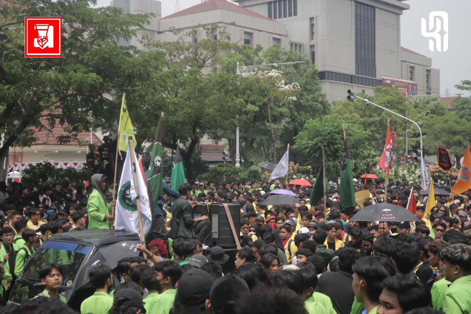 Tolak RUU Pilkada, Aksi tolak RUU Pilkada, Aliansi Geram Jateng, Revisi UU Pilkada, Demo RUU Pilkada Jateng