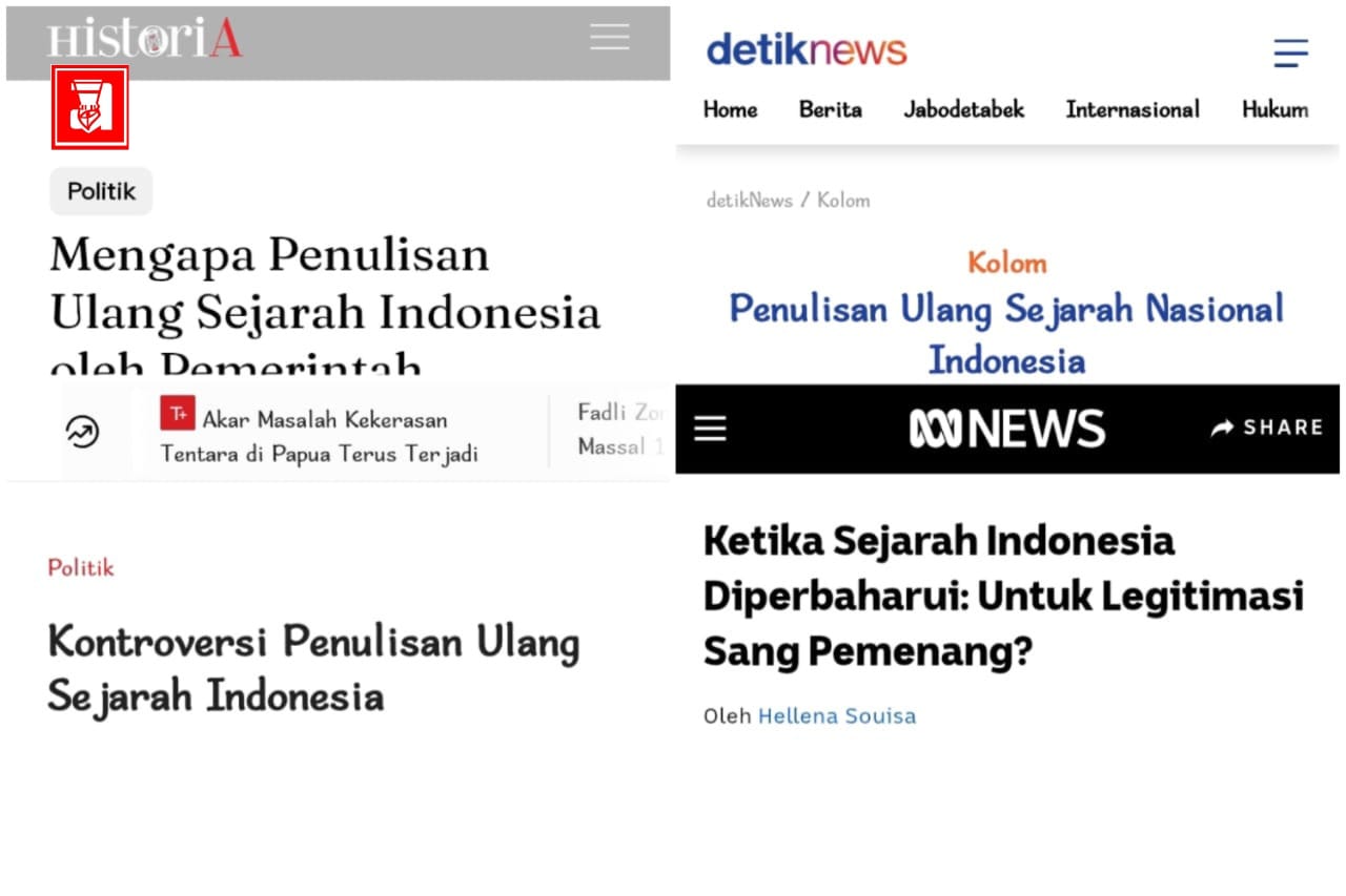 Penulisan Ulang Sejarah, Sejarah Indonesia, Motif Penulisan Sejarah, Kontroversi Penulisan Sejarah, Badrul Munir Chair
