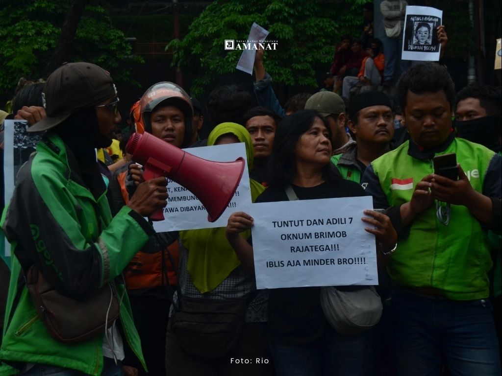 Affan Kurniawan, Aksi Solidaritas Ojol, Mapolda Jateng, Demo Ojol, Demo Semarang