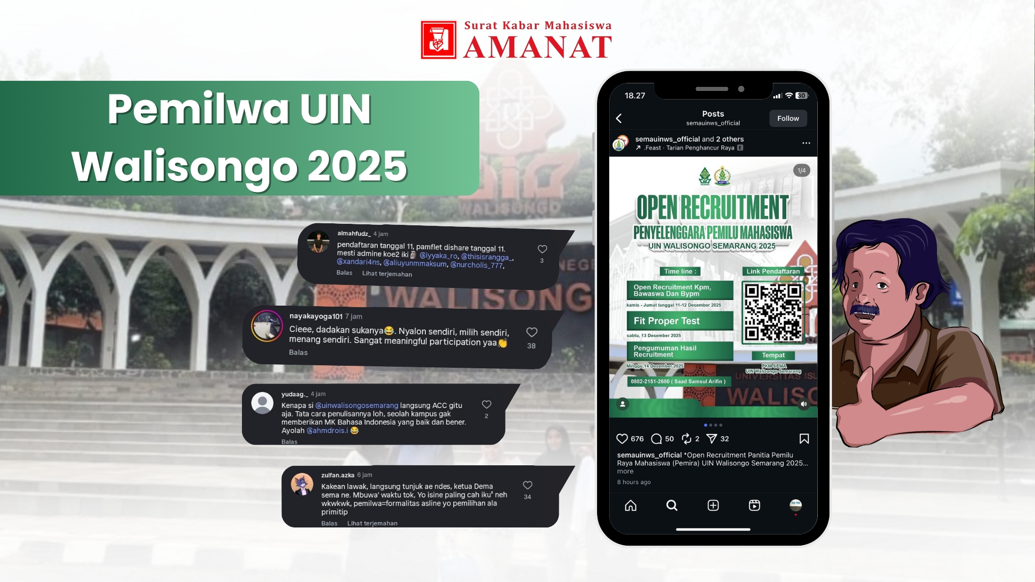 SEMA UIN Walisongo, Pemilwa UIN Walisongo, Pemilwa 2025, Oprec Pemilwa 2025, UIN Walisongo