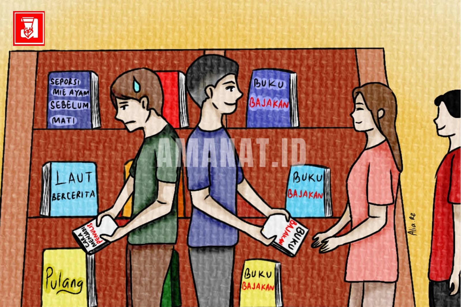buku bajakan, akses literasi, royalti penulis, profesi penulis, literat